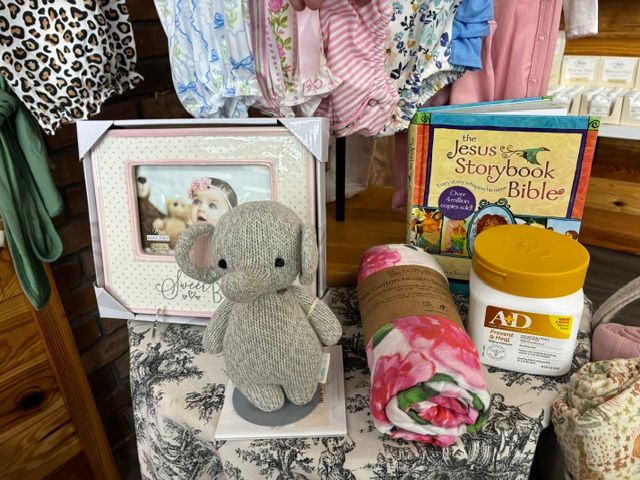 Baby registry gift selection at Center Drugs